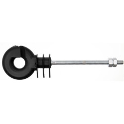 Žiedinis izoliatoriaus metrinis sriegis M6x80 mm, juodas AKO 44391