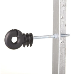 Žiedinis izoliatoriaus metrinis sriegis M6x80 mm, juodas AKO 44391