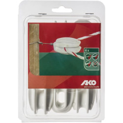 Lyno izoliatorius baltas 6 vnt AKO 44334061