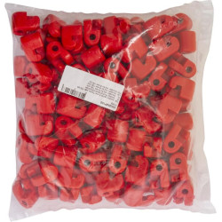 Izoliatorius raudonas 8 mm 100 vnt 100204P100