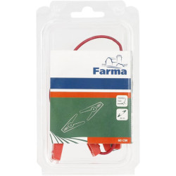 Tvoros jungties kabelis 2x raudoni spaustukai 60cm viela 702031FA