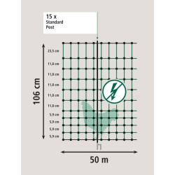 Paukštienos tinklas 106cm 50m DP žalias 292278