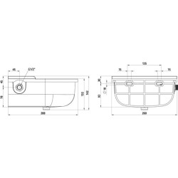 Plūdinis dubuo plastikinis S522 WE522