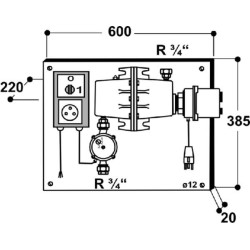 Šildytuvas su termostatu ir siurbliu SU1010303