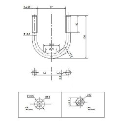 Tvirtinimo rankena, 2 vnt WE310