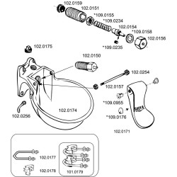 Kaištis ir veržlė 8x103 mm SU1020157