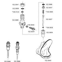 Vožtuvo apatinė dalis - jungtis SU1020948