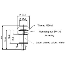 Case - IH CVX1170 11911011PN Stūmimo jungiklis, stūmimo cilindras, apvalus mėlynas