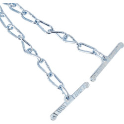 Antkaklis galvijams 130x4cm, su grandine 6mm ir spyruokliniu kabliu 803063KR