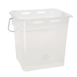 Maitinimo kibiras 13l, baltas transp., su svarstykle, be prieziu. 14284