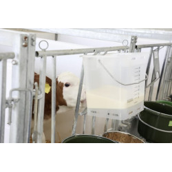 Maitinimo kibiras 13l, baltas transp., su svarstykle, be prieziu. 14284