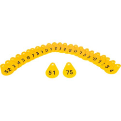 Lanksti kaklo plokštelė Nr. 51-75 geltona 3990500000025175