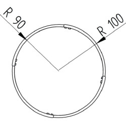 Žiedinis tiektuvas, vidus Ø180 cm 162067907