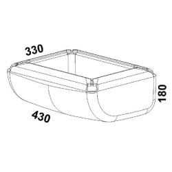 Lesyklėlė su neišsiliejančiu kraštu 17 L Modelis 140 Juoda 162014007