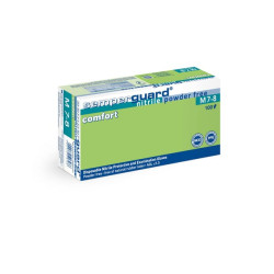 Pirštinės mėlynos vienkartinės Nitrilo gumos 24cm ilgio dydis 8/M Comfort by Semperguard 3000004107