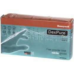 Darbo pirštinės mėlynos, vienkartinės pudros be pudros Lateksas 24cm ilgio dydis 10/XL DexPure by Honeywell 4580081XL