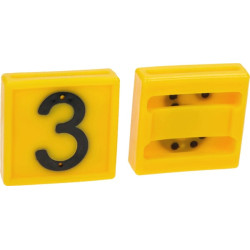 Ženklinimo numeris, Nr.3 geltonas 45x45mm 306003FA