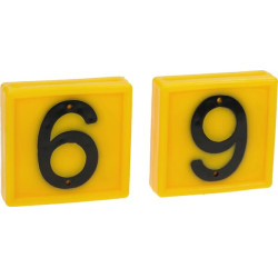 Ženklinimo numeris, Nr.6/9 geltona 45x45mm 306069FA