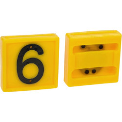 Ženklinimo numeris, Nr.6/9 geltona 45x45mm 306069FA