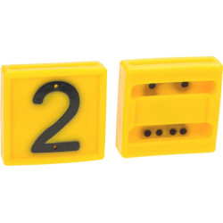 Ženklinimo numeris, Nr.2 geltonas 45x45mm 306002FA