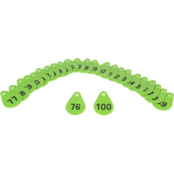 Lanksti kaklo plokštelė Nr. 76-100 žalias 39905000000476100