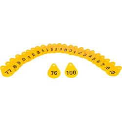 Lanksti kaklo plokštelė Nr. 76-100 žalias 39905000000476100