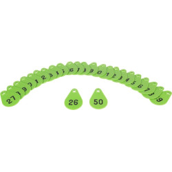 Lanksti kaklo plokštelė Nr. 26-50 žalias 3990500000042650