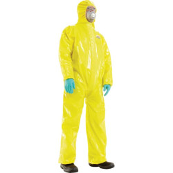 Neperšlampamas vienkartinis kombinezonas, 3XL dydis, geltonas, Honeywell 4503000XXXL