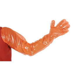 Vienkartinės pirštinės VETbasic 100vnt oranžinės spalvos 15364KER