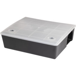 Kompaktiškas Bait-Box gaudyklės juodas skaidrus dangtelis PEST230502