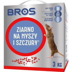Grūdai nuo pelių ir žiurkių Bros, 3 kg 1594001300