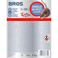 Pelių ir žiurkių žudikų granulės, 1kg - 5 x doypack 200g 15941955