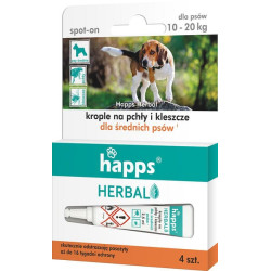 HAPPS Herbal - vabzdžius atbaidantys lašai vidutinio dydžio šunims, 10-20 kg 15941613