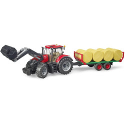 Case IH Optum 300 CVX su priekiniu krautuvu ir priekaba U03198