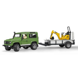 Land Rover su priekaba + ekskavatorius U02593