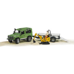 Land Rover su priekaba + ekskavatorius U02593