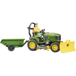 John Deere vejos traktorius su priekaba ir sodininku U62104