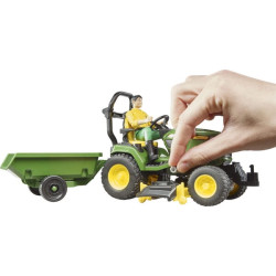 John Deere vejos traktorius su priekaba ir sodininku U62104