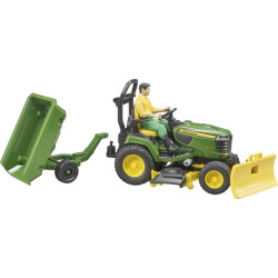 John Deere vejos traktorius su priekaba ir sodininku U62104