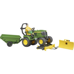 John Deere vejos traktorius su priekaba ir sodininku U62104
