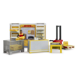 DHL parduotuvė su rankiniu padėklų vežimėliu, bworld U62251