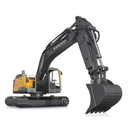 DiggerVolvo EC160E Metal 1:16 su Shell griebtuvu ir griovimo plaktuku JA406300