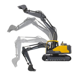 DiggerVolvo EC160E Metal 1:16 su Shell griebtuvu ir griovimo plaktuku JA406300