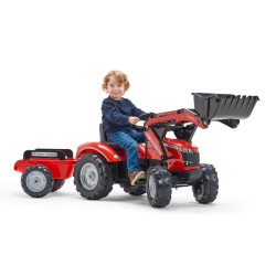 Massey Ferguson S8740 pedalinis ekskavatorius su priekaba F4010AM
