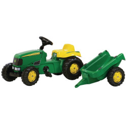 Pedalinis traktorius su priekaba, John Deere, nuo 2,5 m., rollyKid by Rolly Toys R01219
