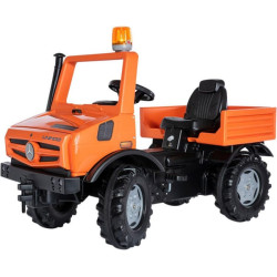 Pedalinis traktorius, Mercedes Benz, Unimog Service transporto priemonė, oranžinė, nuo 3 metų, rollyUnimog by Rolly Toys R038237