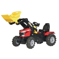Pedalinis traktorius su priekiniu krautuvu, Massey Ferguson 7726, su pneumatiniais ratais, nuo 3 metų, Rolly Toys R61114 rollyFa