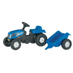 Pedalinis traktorius su priekaba, New Holland, nuo 2,5 m., rollyKid by Rolly Toys R01307