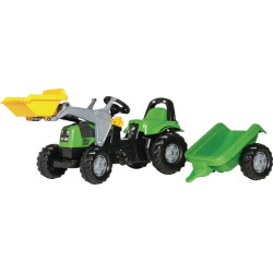 Pedalinis traktorius su priekiniu krautuvu ir priekaba, Deutz Fahr, nuo 2,5 m., rollyKid by Rolly Toys R02319