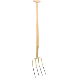 Mėšlo šakutė su 4 dantimis, spyruokliniu kotu, 100 cm, 2060KR